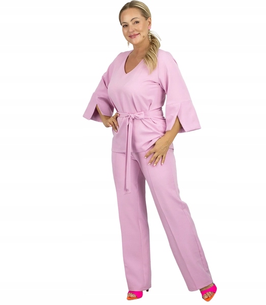 Dvoudílný dámský set: halenka kalhoty s výstřihem Agrafka 38