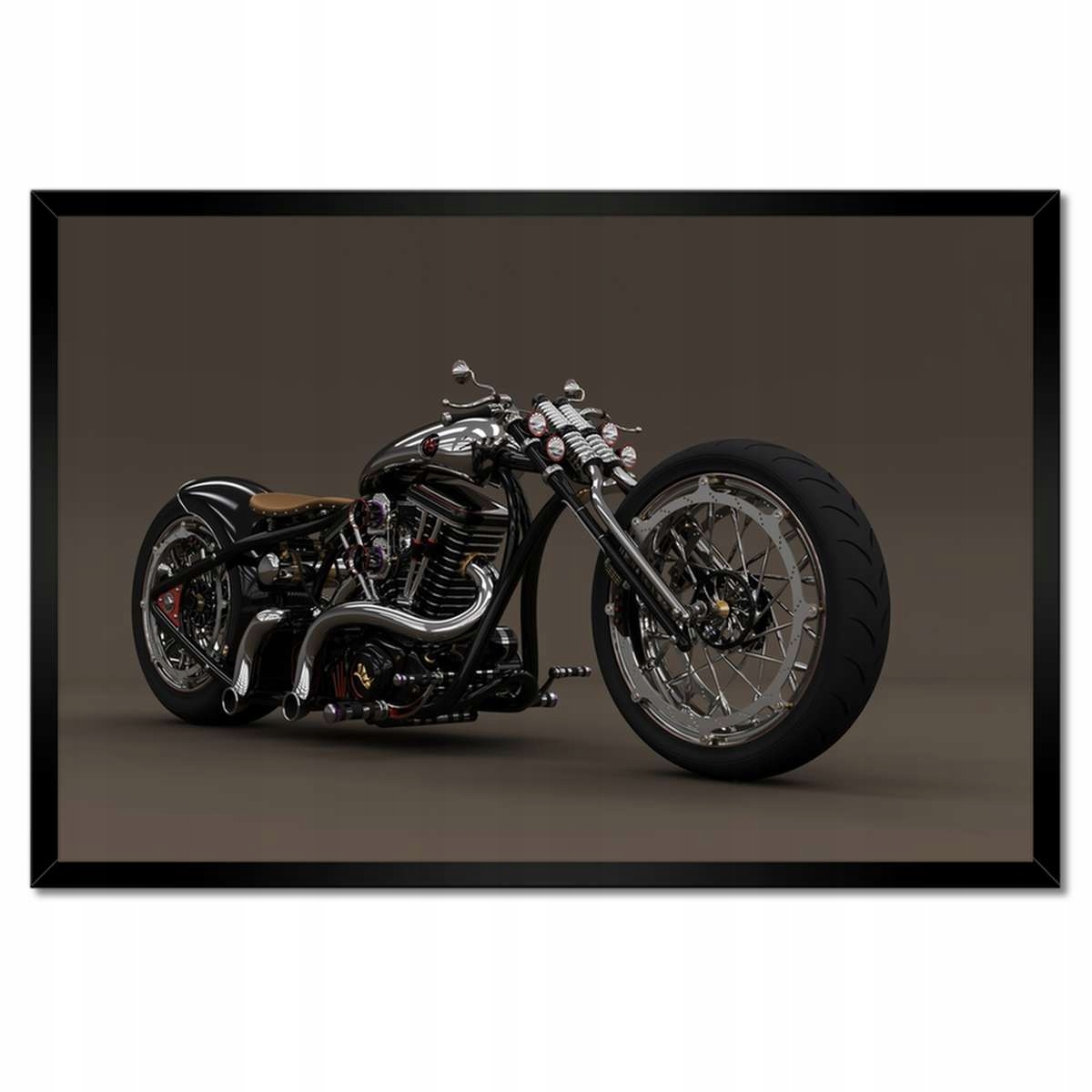 Plakáty v rámu 60x40 Chopper Motocykl Motor