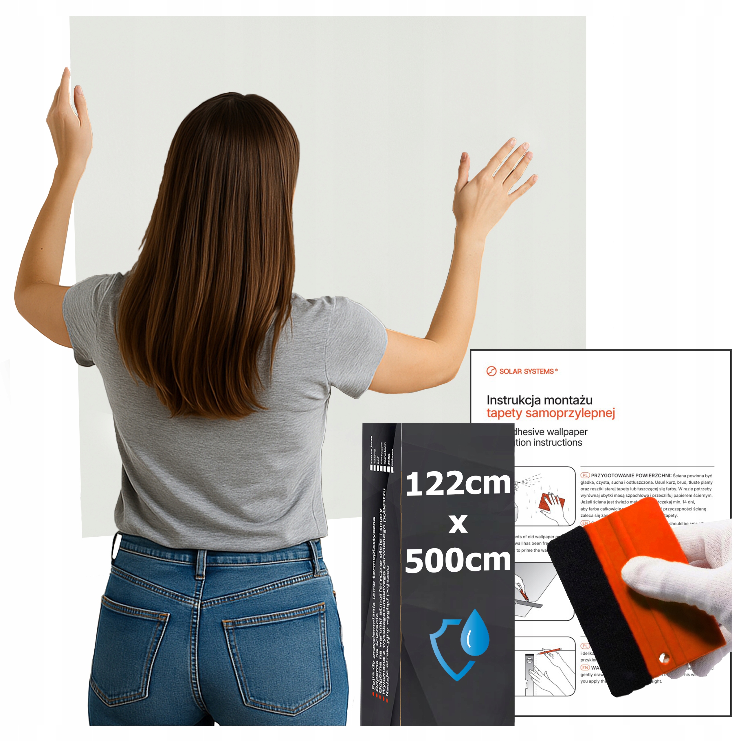 Tapeta Samolepicí Vodotěsná do kuchyně na zeď Nábytek Slupka Bílá