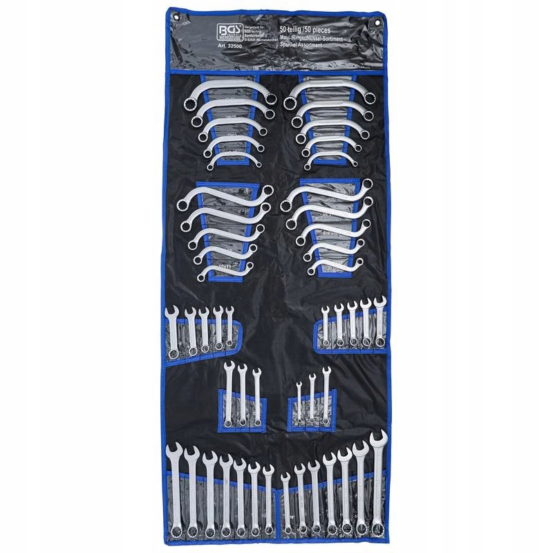 Sada 50 kombinovaných kľúčov (očkoplochých) palcových/metrických, Bgs 32500