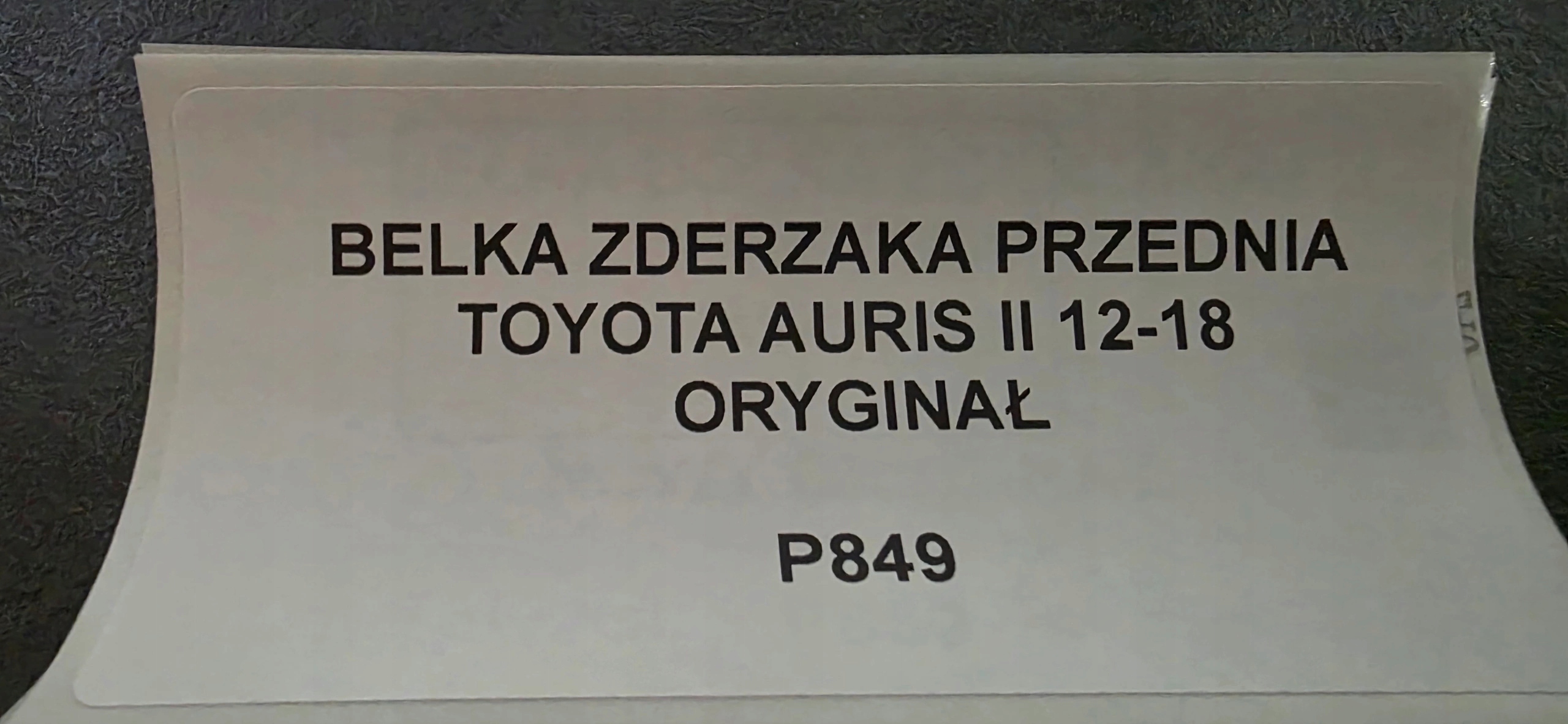 bumper support front TOYOTA AURIS II 12-18 original