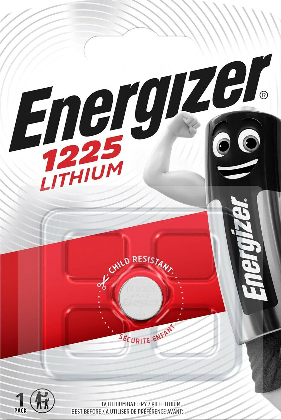 

1x Bateria Litowa 3V Energizer CR1225 Cr Br 1225