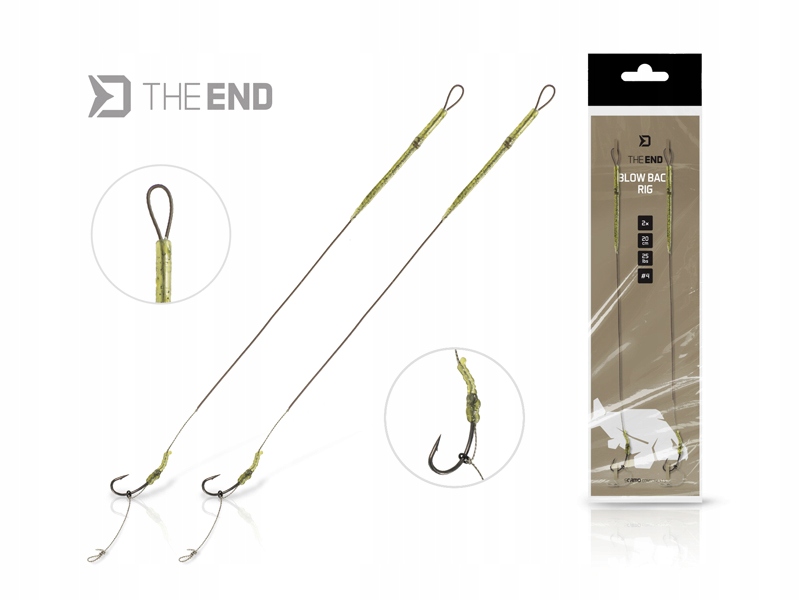 Przypon Karpiowy Delphin THE END Blow Back Rig / 2 szt. 20cm/25lbs/#8