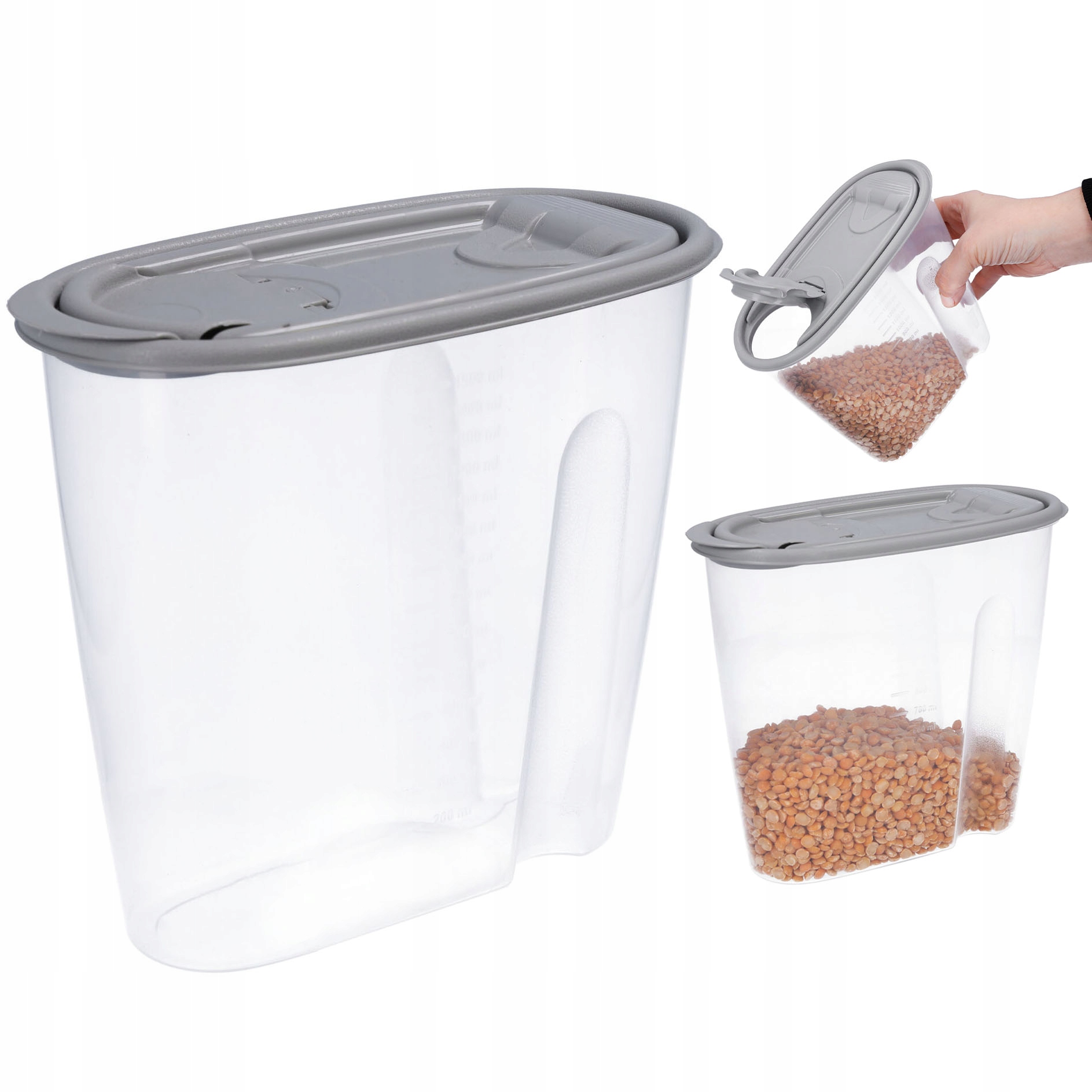 

Pojemnik na produkty sypkie plastikowy na makaron