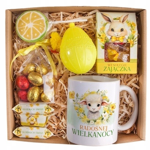 Levně Hrnek a sladkosti na Velikonoce dárek pro dítě na zajíčka