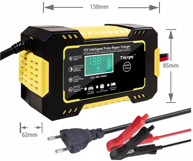 PROSTOWNIK SAMOCHODOWY ŁADOWARKA AUTOMAT 12V 6A EAN (GTIN) 5902270772593