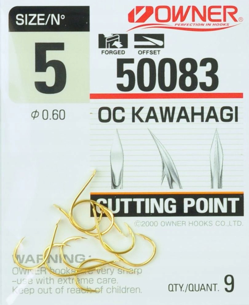 Haczyki 50083 Owner Cut Oc Kawahagi Nr 7 Z Łopatką Złote