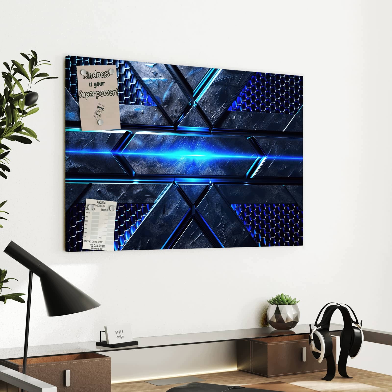 Magnetická tabule Futuristický Design 60 × 40 cm