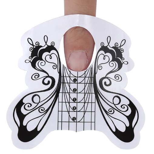 Szablony Formy Do Paznokci Czarny Motyl 500 szt Kod producenta przedłużanie paznokci