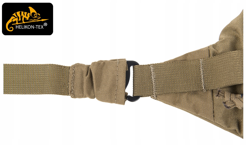 NERKA SASZETKA TORBA BIODROWA BANDICOOT HELIKON Czarna + KARABIŃCZYK Materiał dominujący syntetyk