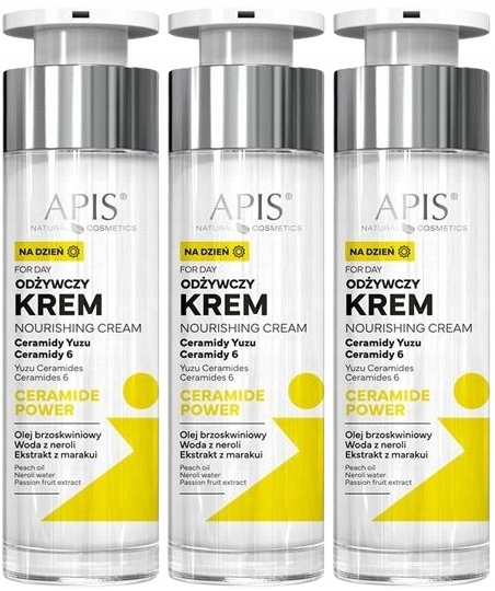 3 x Apis Ceramide Power Výživný denní krém 50 ml Vitamín E Karoten