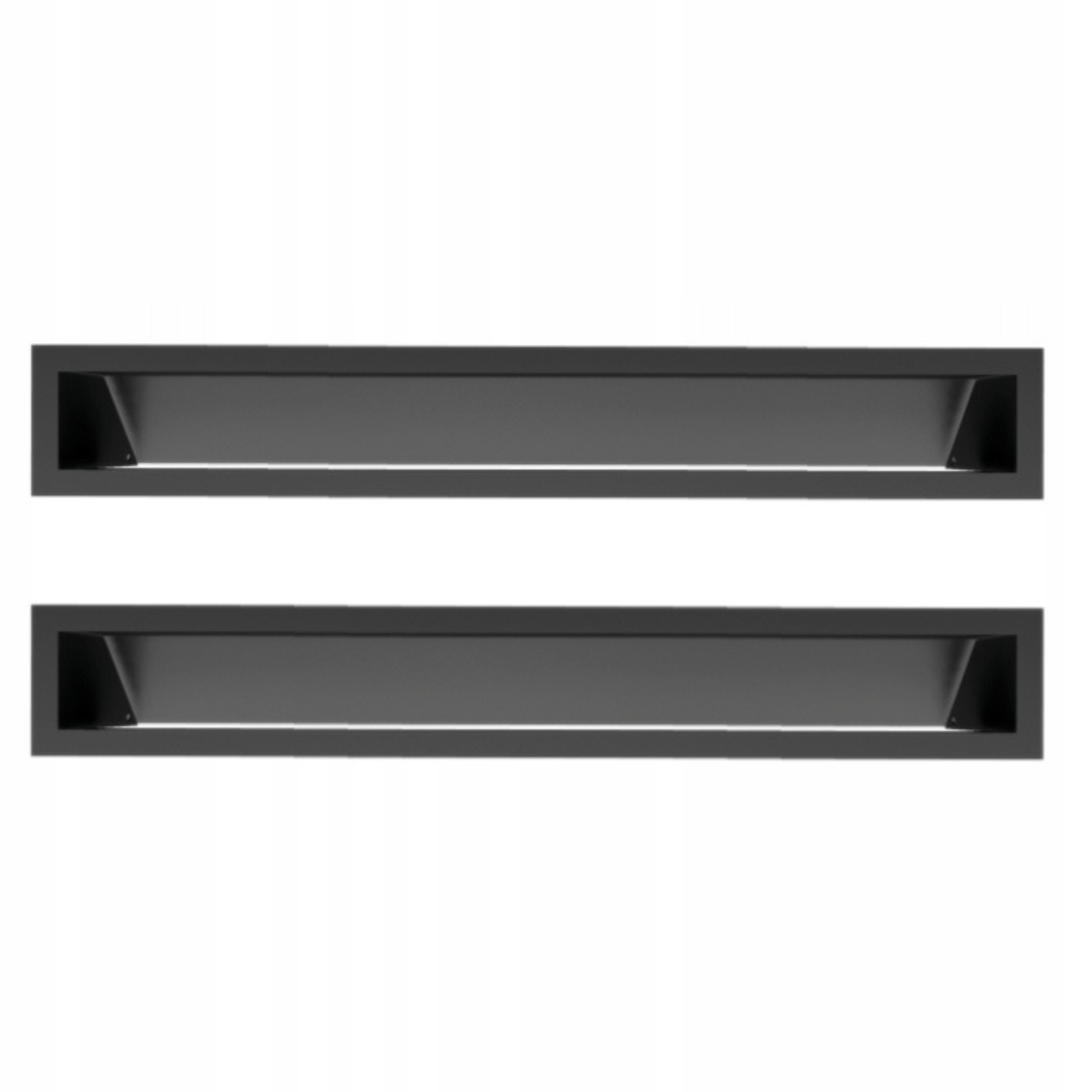 Ventilační Mřížka Krbová Luft 60X600 Kovová Černá sada 2 kusů