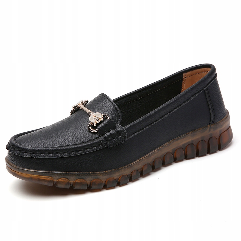 BEŻOWE SKÓRZANE MOKASYNY PÓŁBUTY DAMSKIE PŁASKIE Rozmiar 40