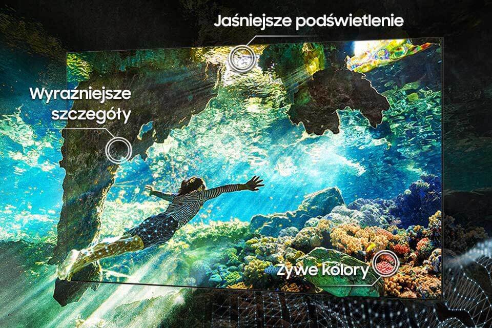 Telewizor QLED Samsung QE55QN85C 55" 4K uhd hdr 120Hz TizenOS WIFI DVB-T2 Przekątna ekranu (cale) 55