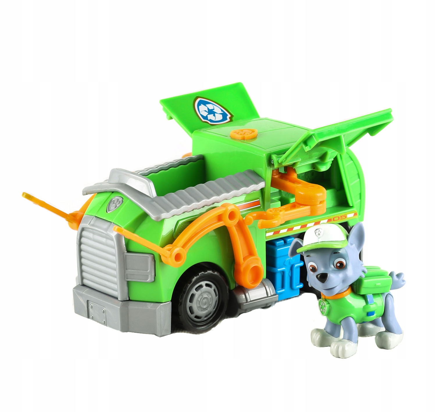 PSI PATROL TRANSFORMUJĄCA ŚMIECIARKA FIGURKA ROCKY Bohater Psi Patrol