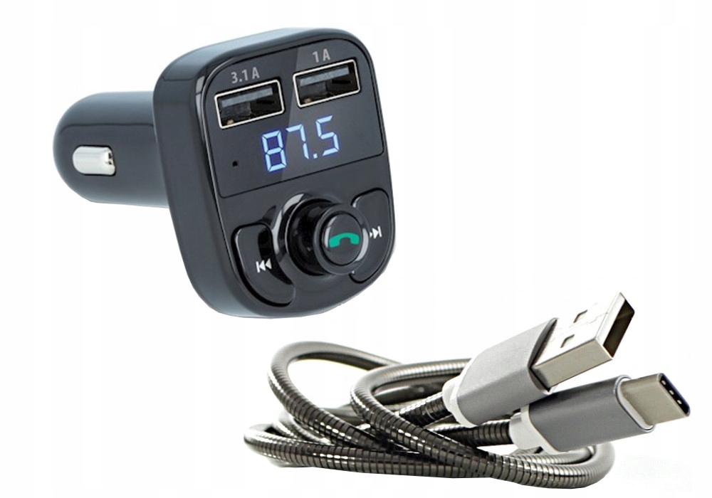 Передавач зарядки FM BT + кабель Type-C