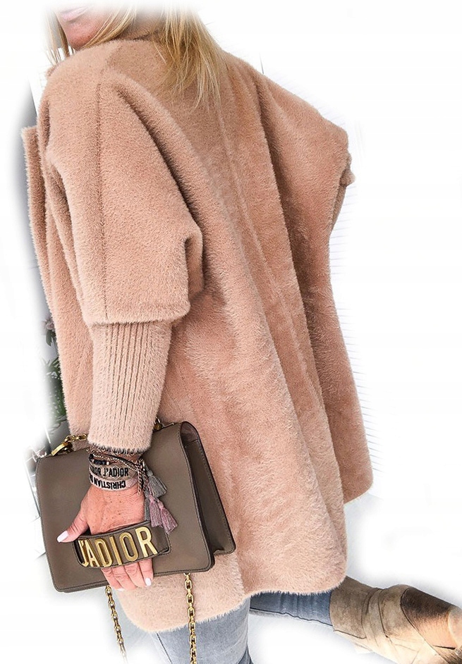 

Płaszcz Alpaka Długi Płaszczyk Wełna Kurtka M