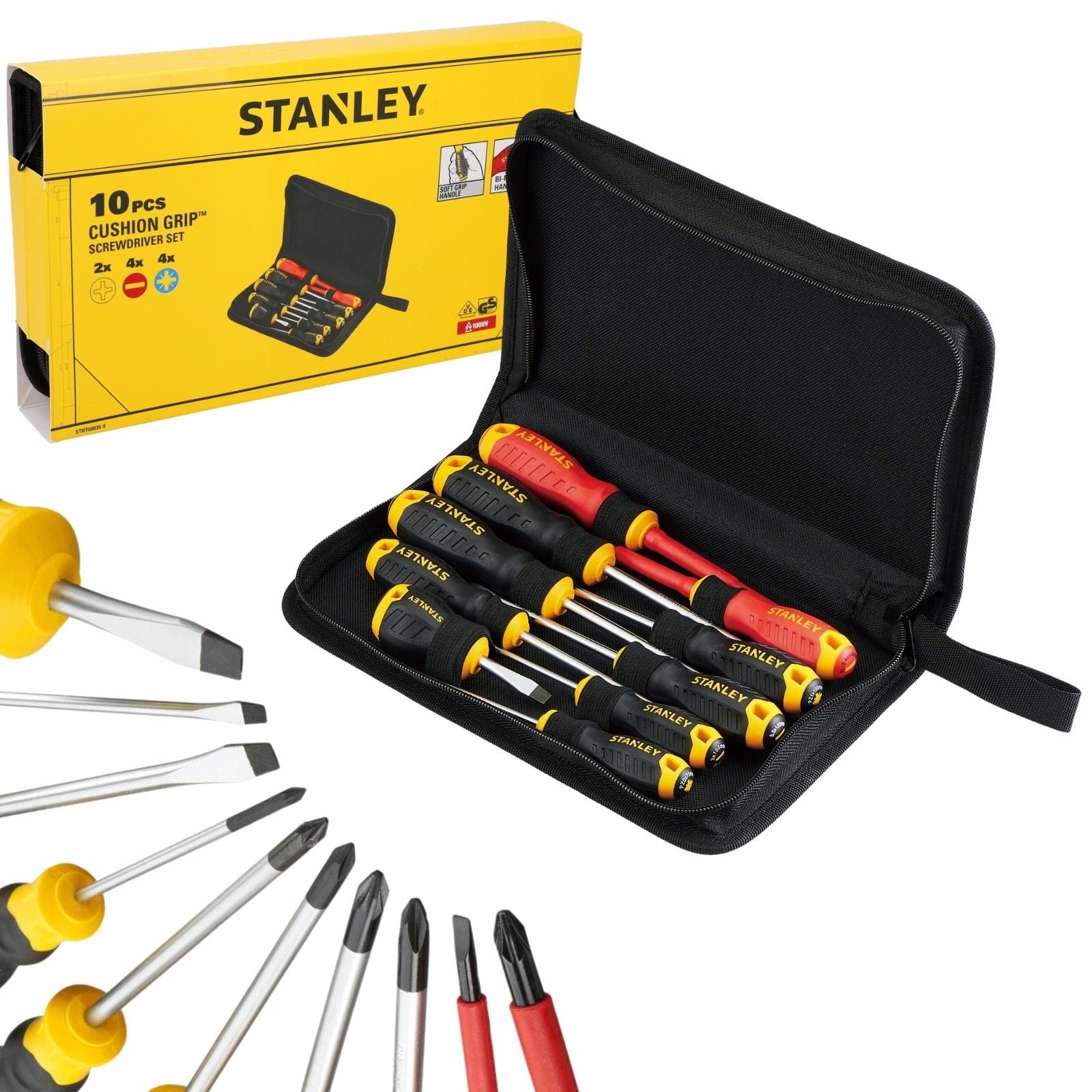 Zestaw Wkrętaków 10 Szt W Etui 60-035-9 Stanley