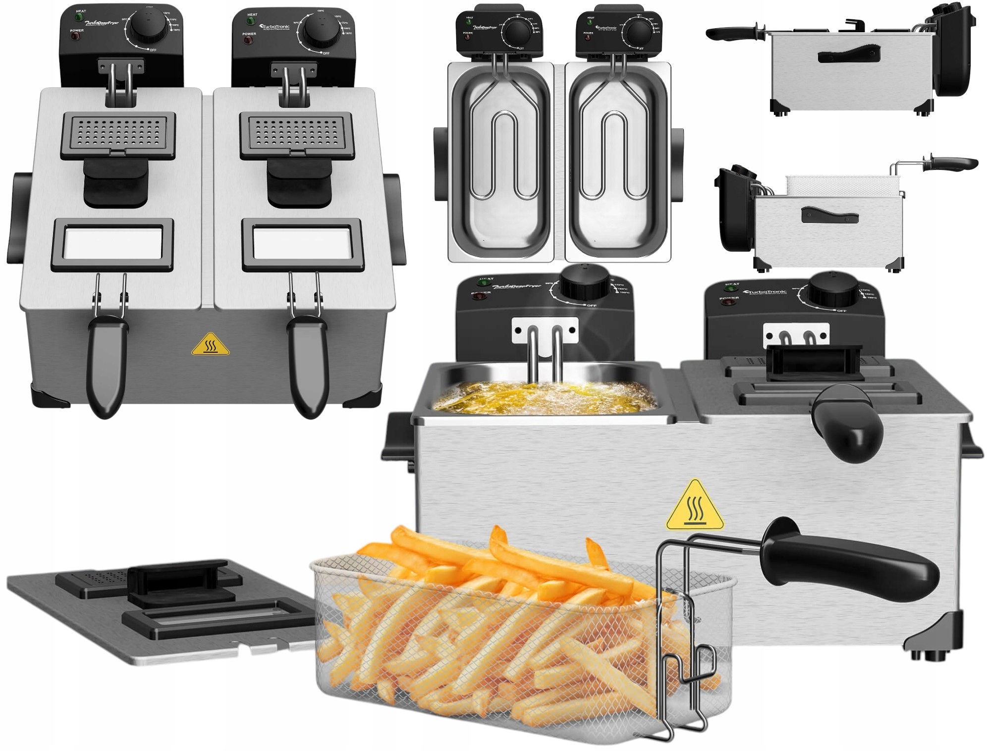 Frytownica frytkownica olejowa TurboTronic podwójna tradycyjna tłuszczowa n
