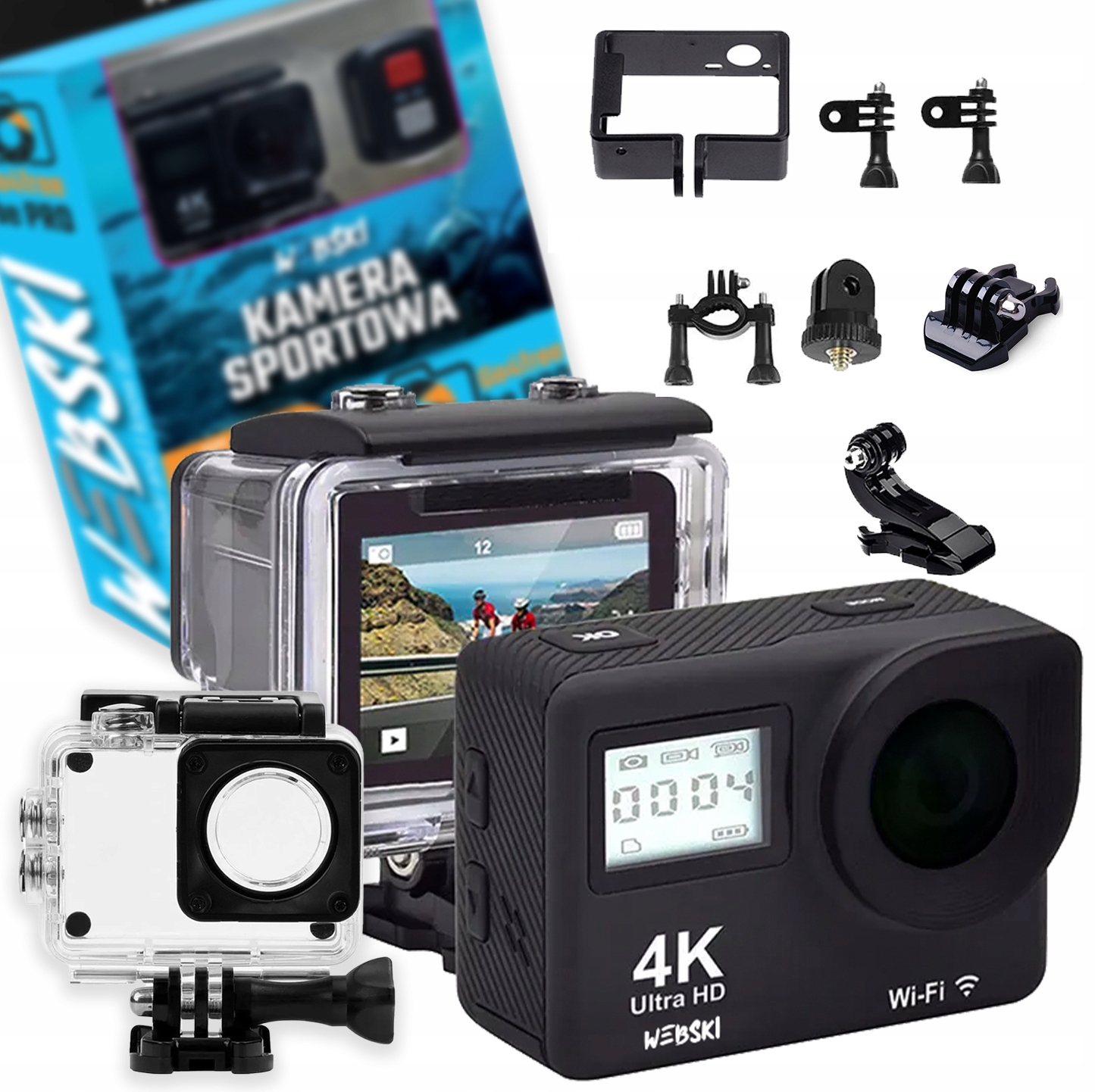 Trefný Dárek Sportovní kamera 4K Uhd Cyklistická Motocyklová Voděodolná