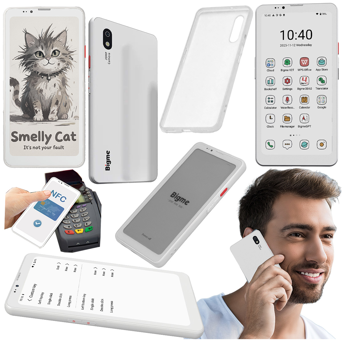 Bigme Hibreak Pro 2w1 Smartfon Czytnik E-book kolorowy 6,13" 8/256 Gb