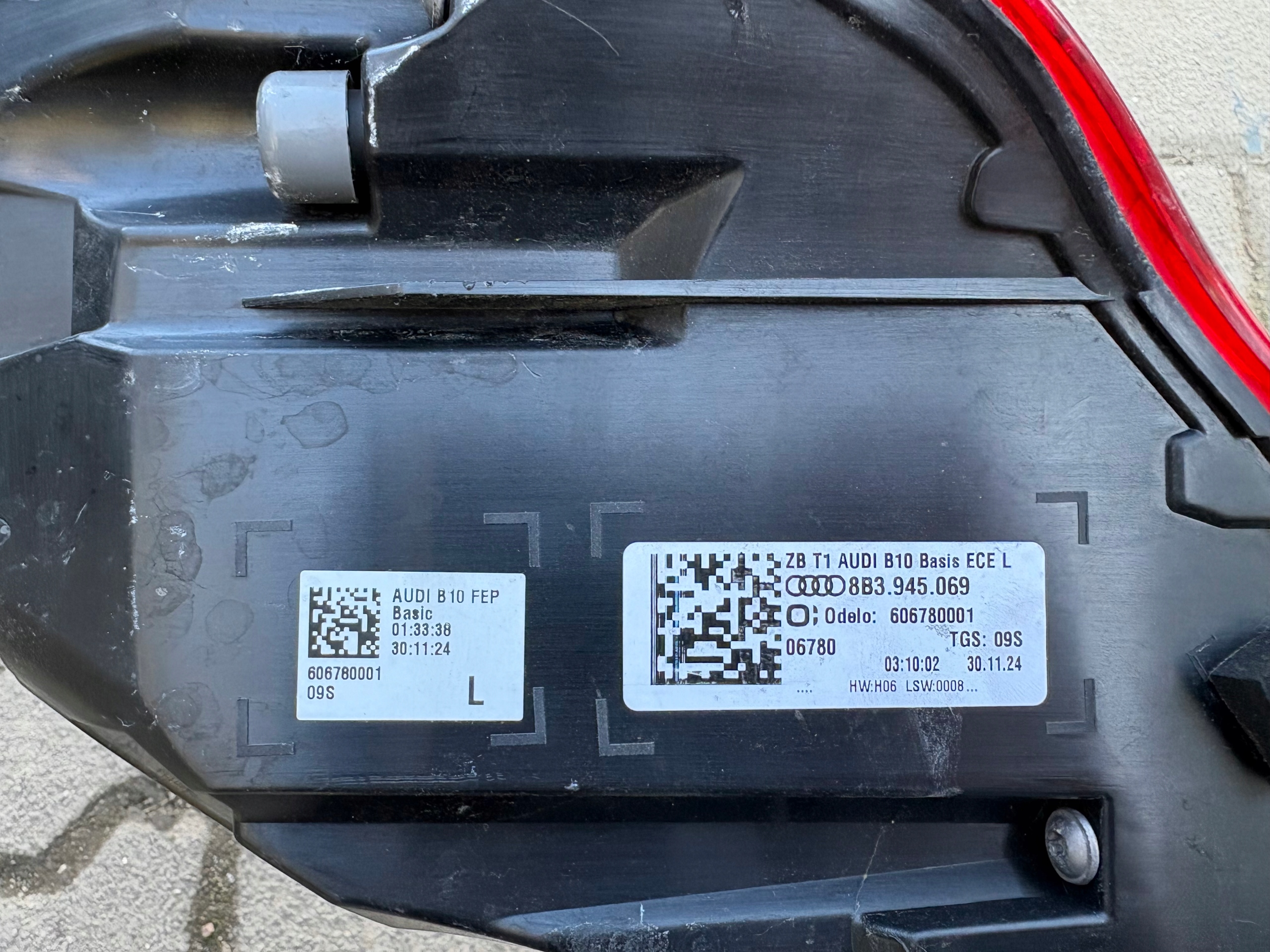 Audi A5 light left rear part