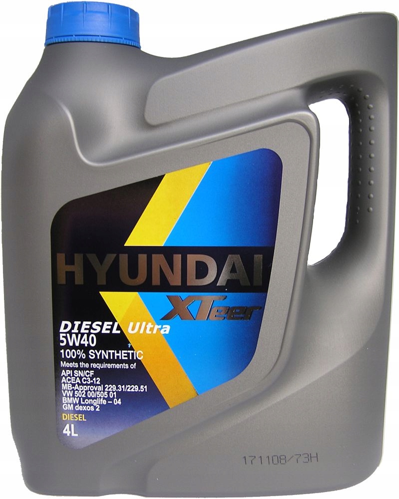Hyundai XTeer 5W40 5W-40 Diesel Ultra -4L Oem olej