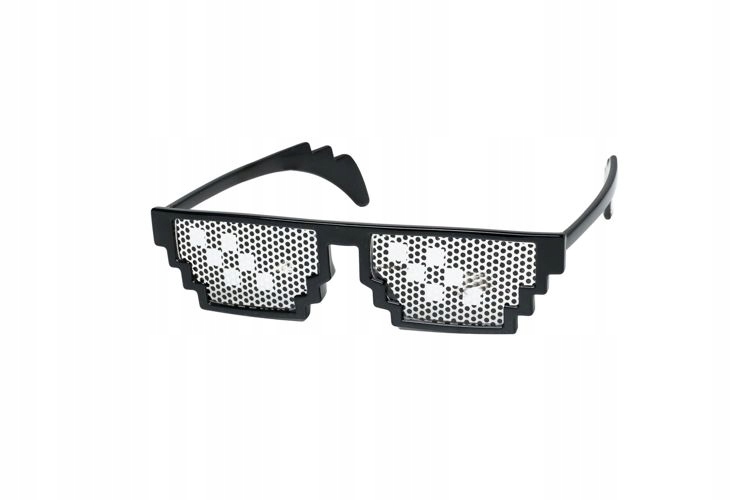 

Okulary Thug Life Pikselowe Pixel 8BIT Schodkowe