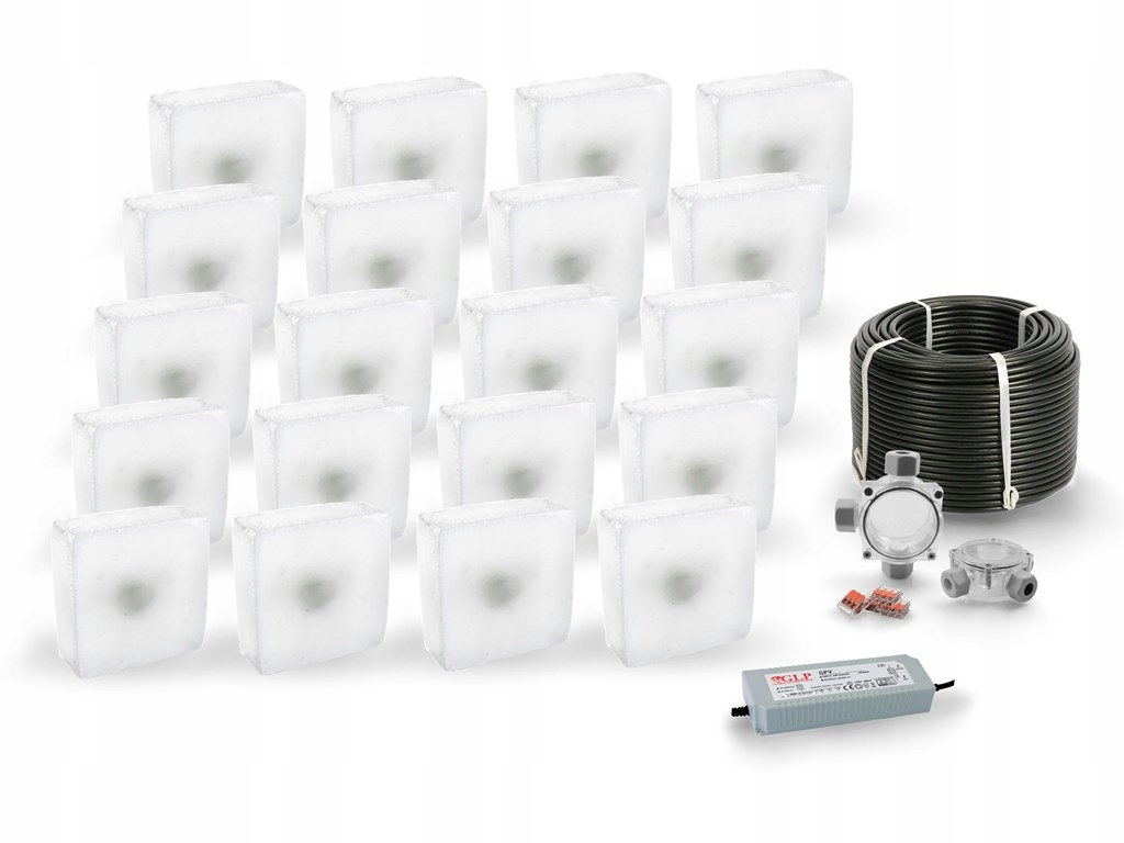 

20x Świecąca Kostka Brukowa Led Rocdeco 15x15 Bd
