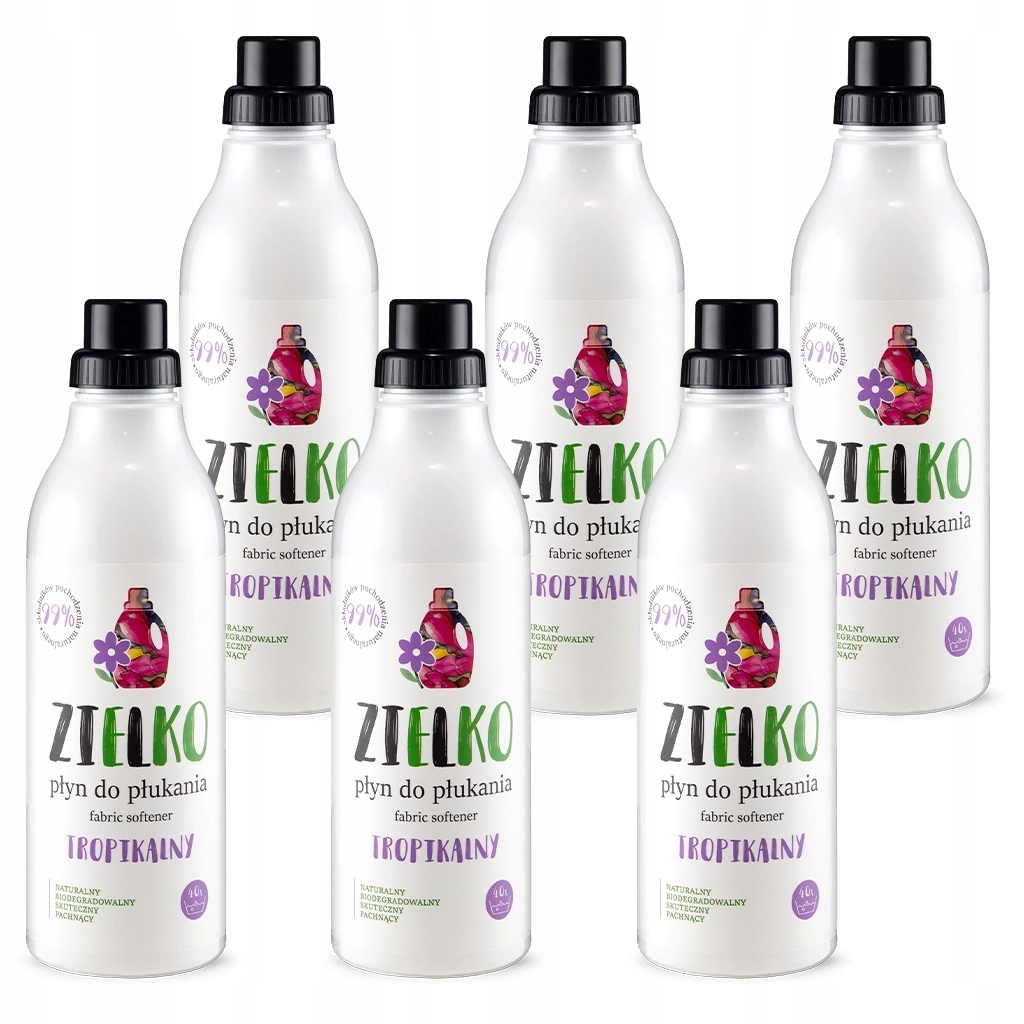 Zielko Přírodní Tekutá aviváž Tropická Trvalá Vůně 6x1 l (5+1)