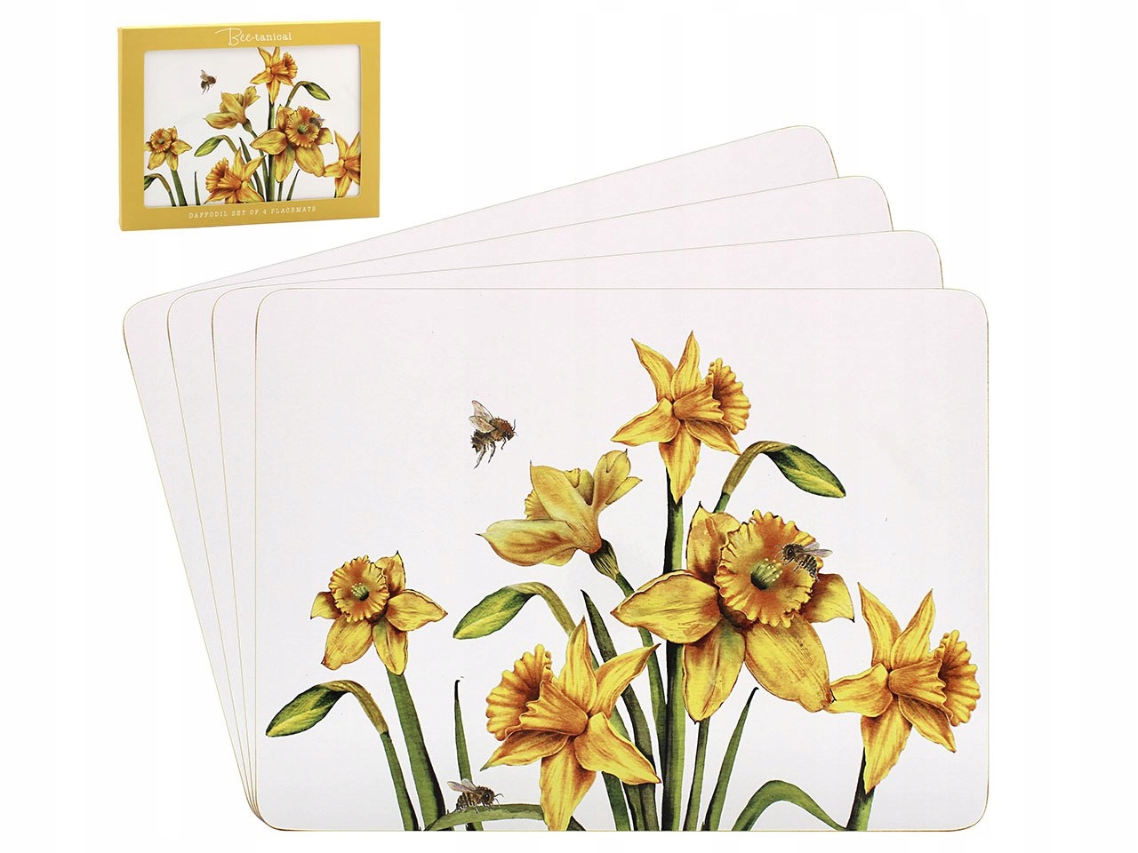 Sada 4 podložiek pod taniere Bee-Tanical Daffodil