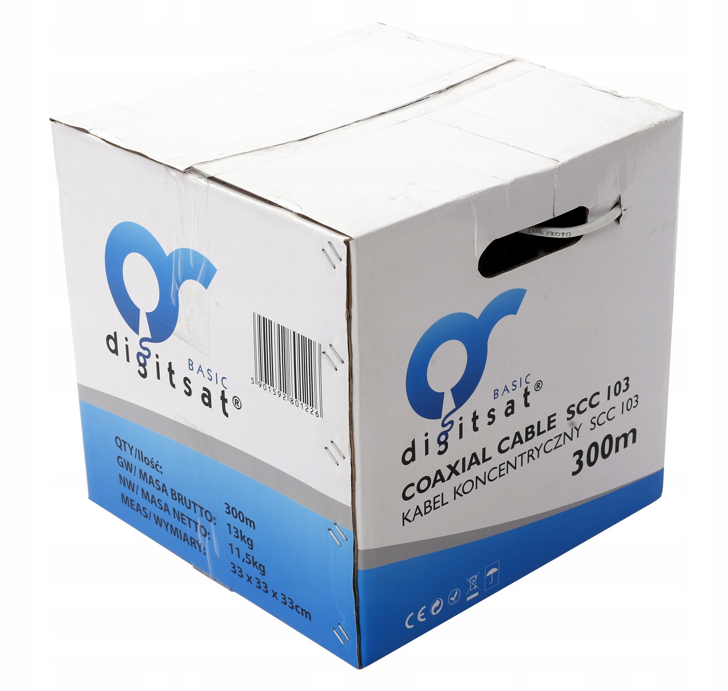 

Kabel antenowy koncentryczny Tv/sat RG6-U 300m