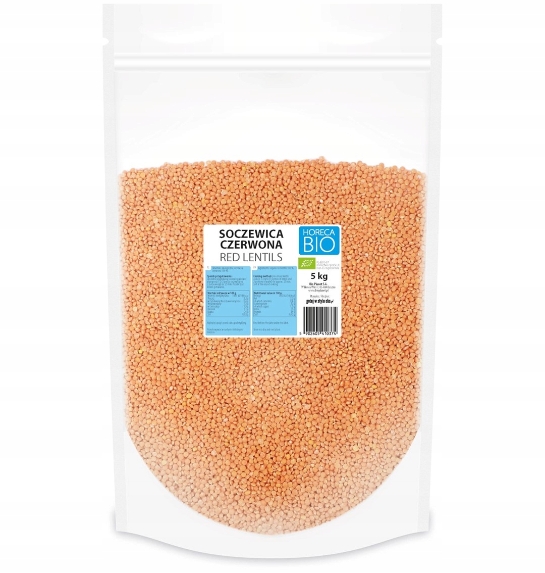 Horeca červená čočka bio 5 kg
