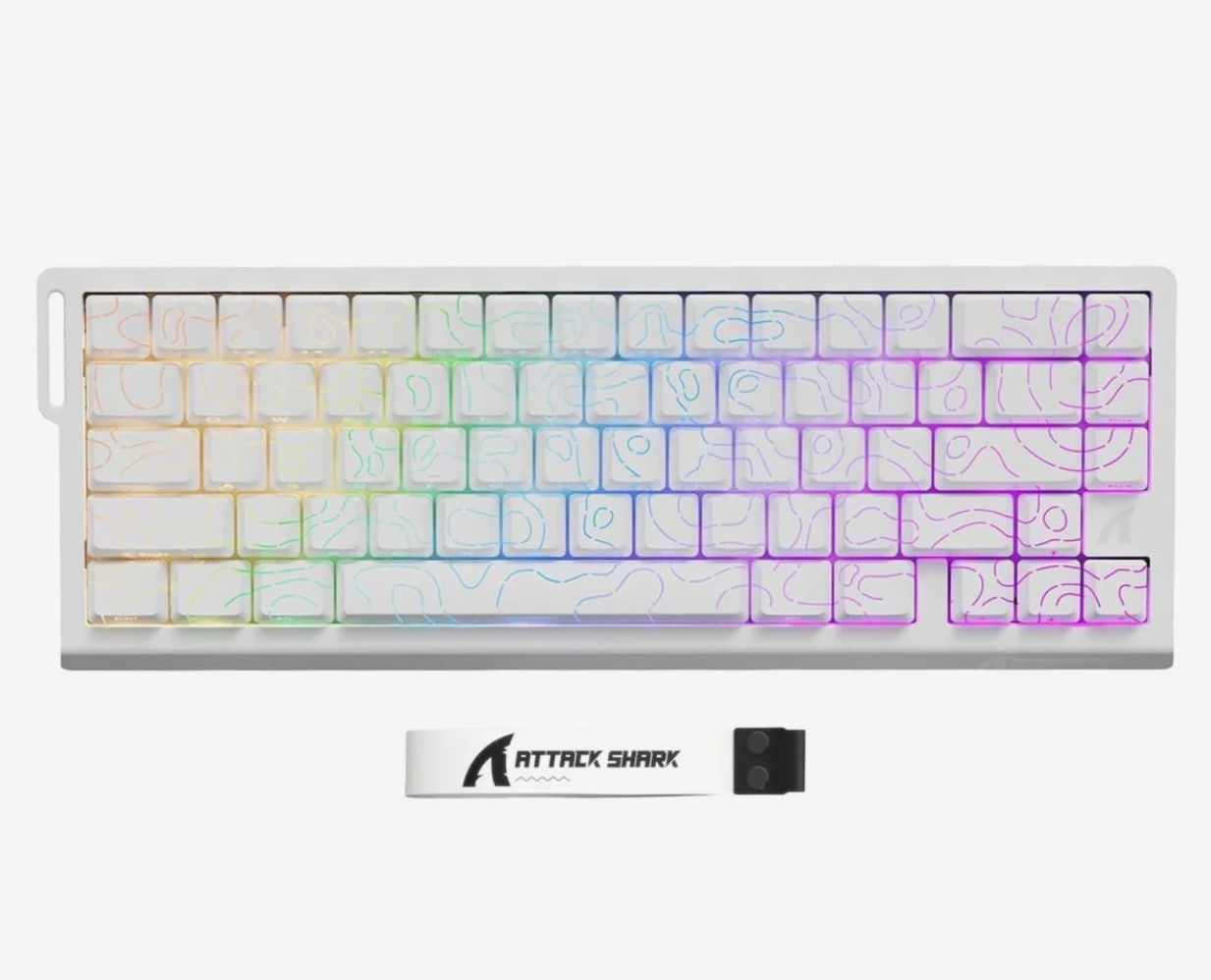 Magnetická klávesnica Attack Shark X68 He Pro Wireless Biely Contour