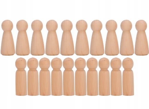 Pěšci dřevěné holčička chlapeček ruční práce Diy 20 kusů Loutka