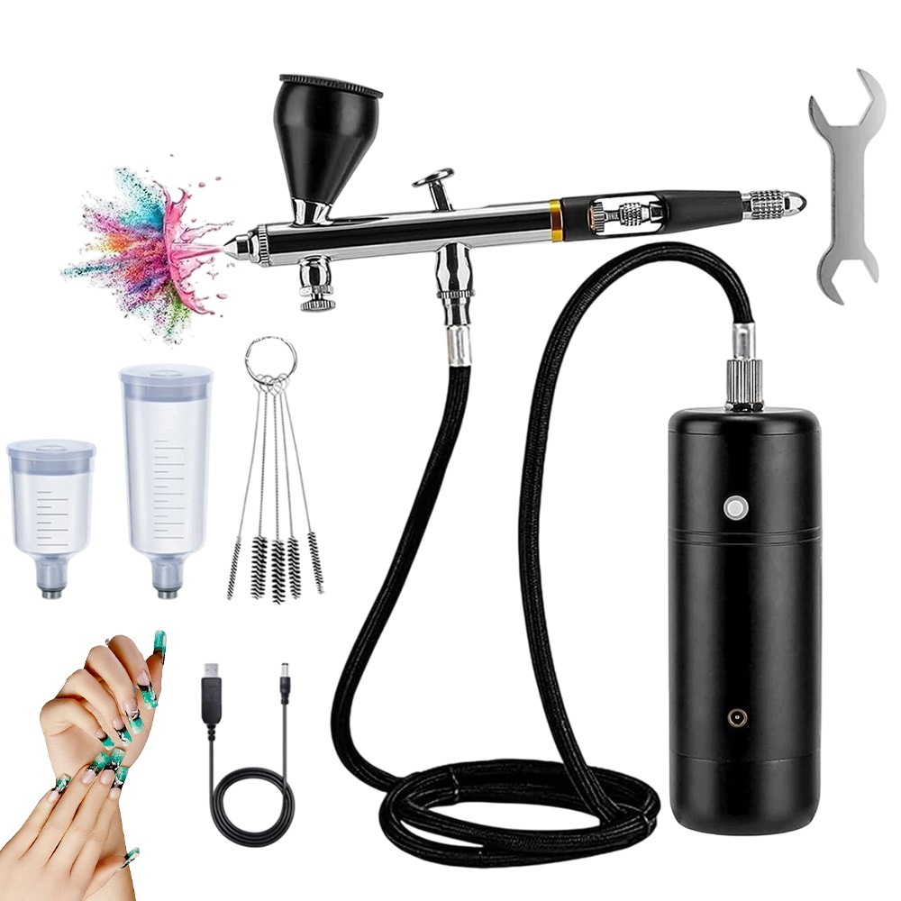 Elektrický Bezdrátový Airbrush 0.3 MM Pro Líčení Nehtů Na Obličeji