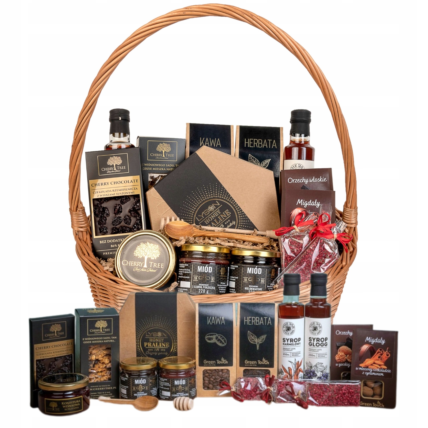 Levně Velký Dárkový Koš Sada Premium Čaj Poděkování Svatba Výročí