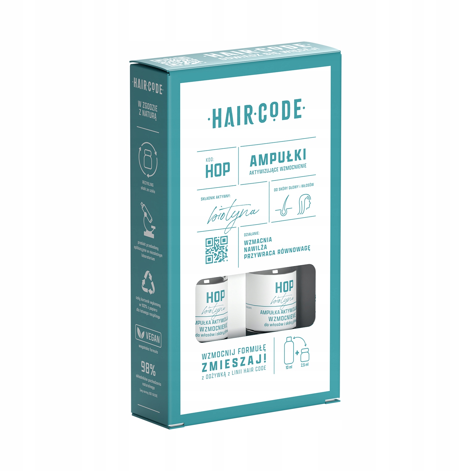 HAIR CODE Ampułki wzmacniające HOP 4x5 ml Marka inna marka