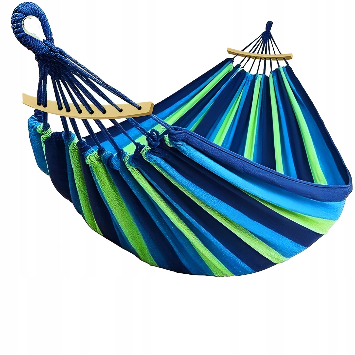 velmi silná turistická houpací síť s tyčí xxxl 220 kg, potah modrý