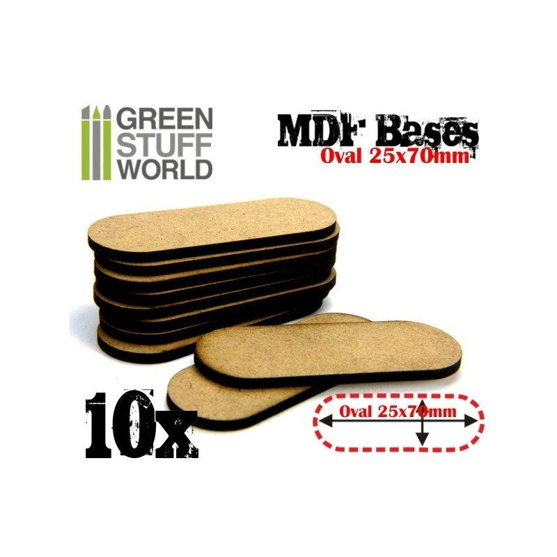 Mdf Bases Oval 25x70 mm podstawki pod figurki