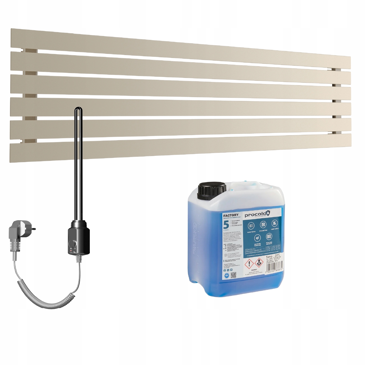 Set Horizontální elektrický ohřívač Bello 45x120 Quartz 1