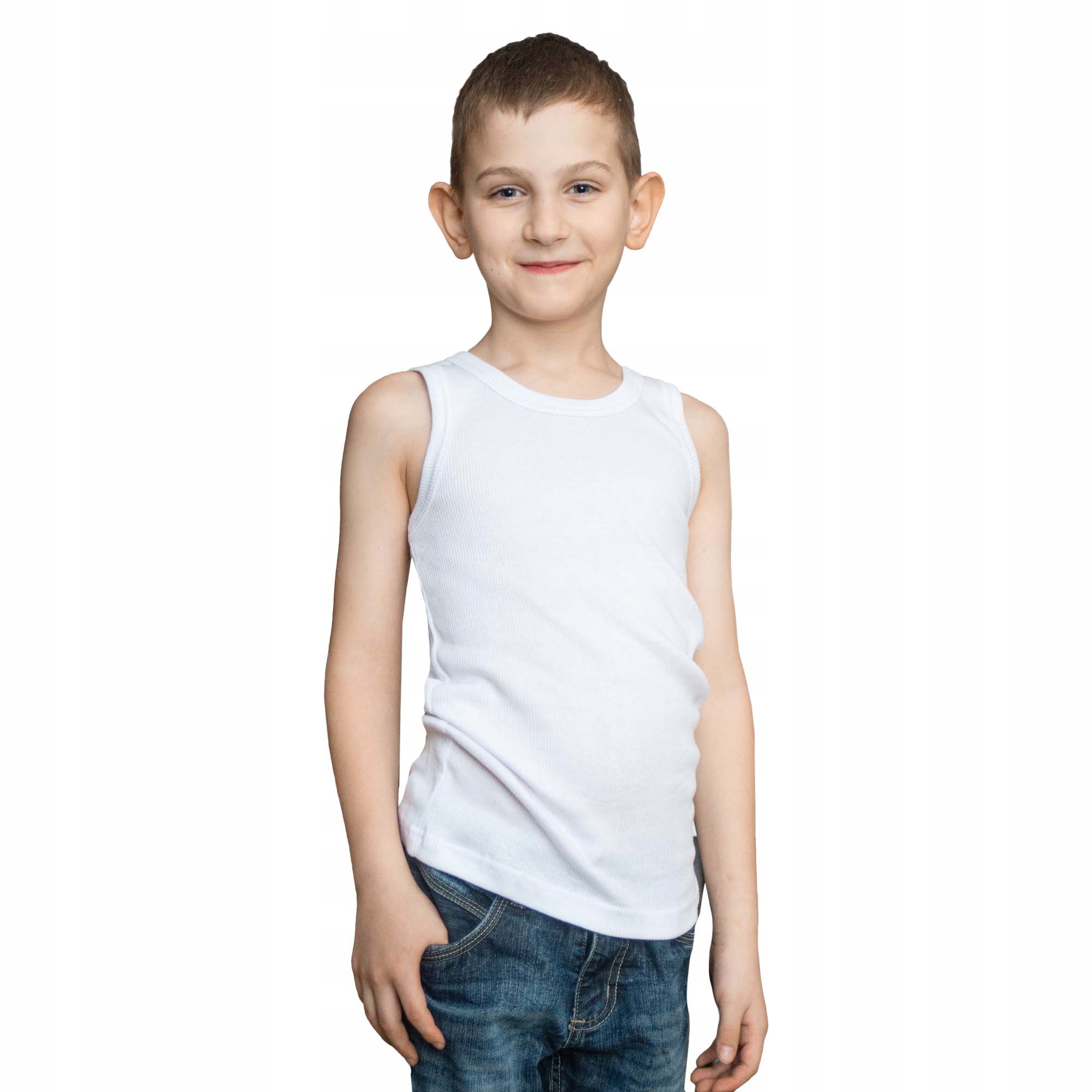 

Podkoszulka dziecięca Biała Ramiączka 110 CM