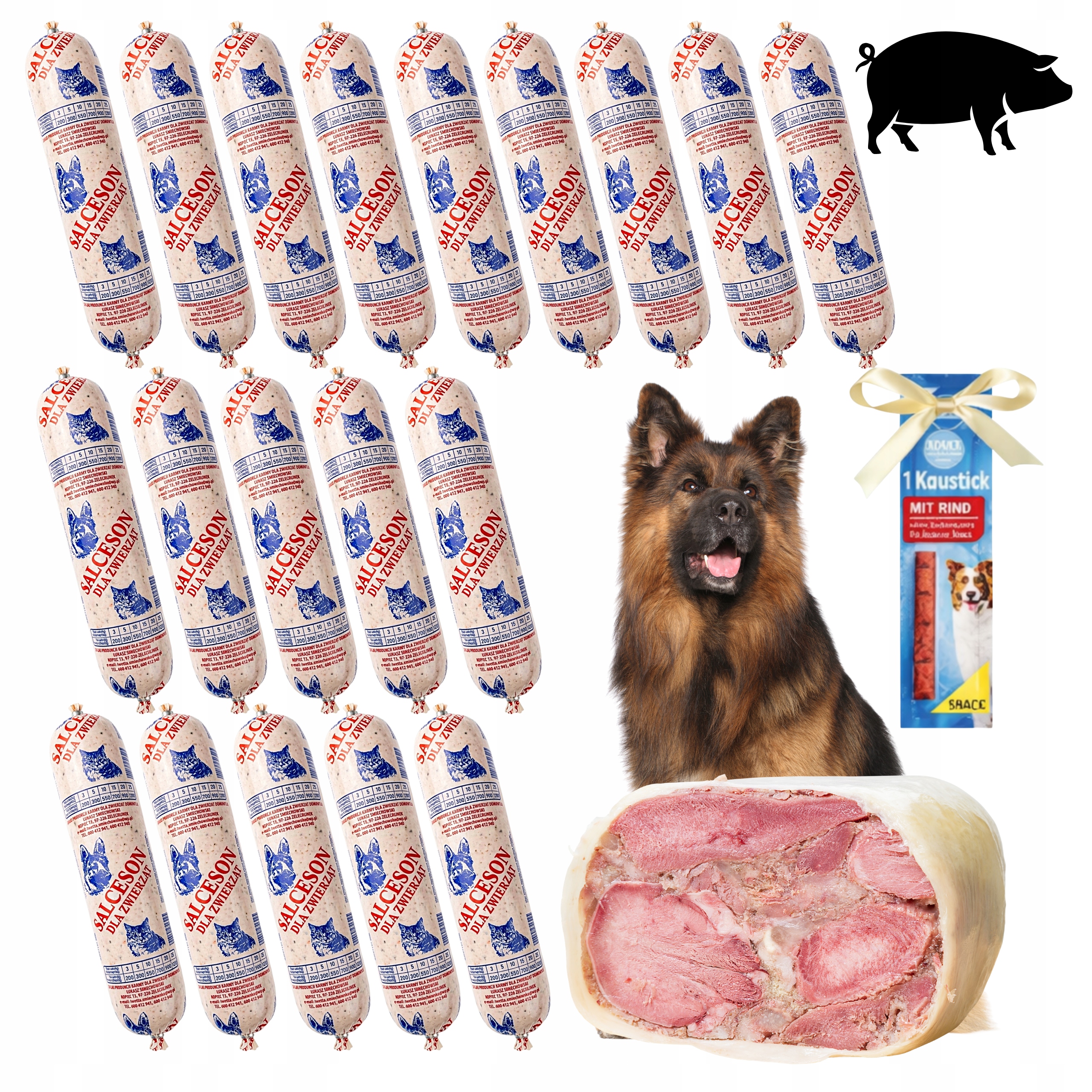 Tlačenka tyčinka pro psa 19 ks krmivo chutná svačinka 1KG