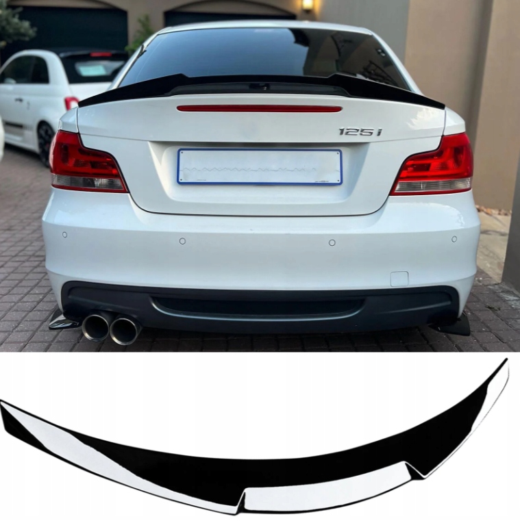 Lotka Spojler Bmw E82 E88 M4 Look Černý Lesk Spoiler klapka zavazadlového prostoru