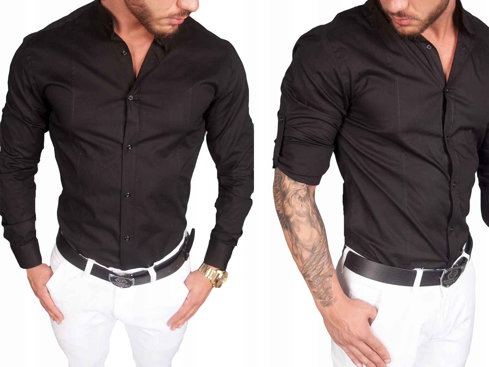 

Elegancka koszula męska czarna r. XL fashionmen2