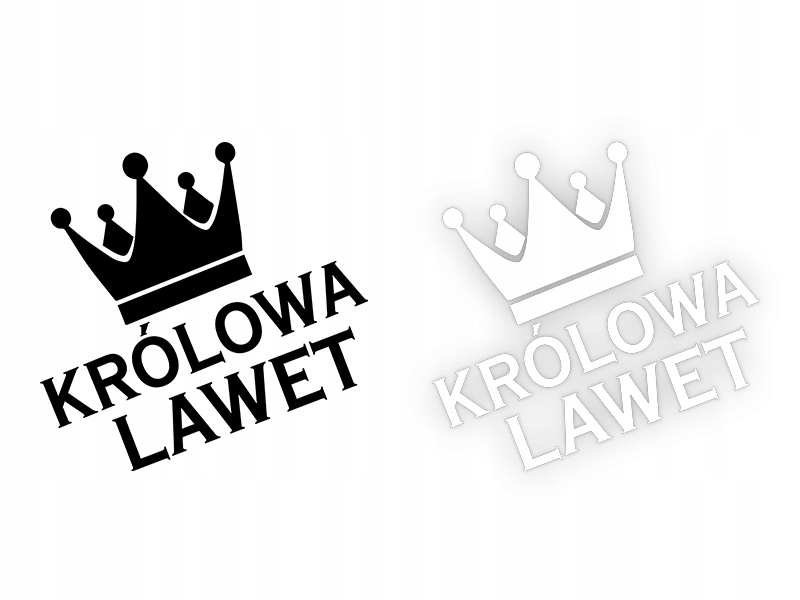 KRÓLOWA LAWET - Naklejka na samochód na auto KOLOR