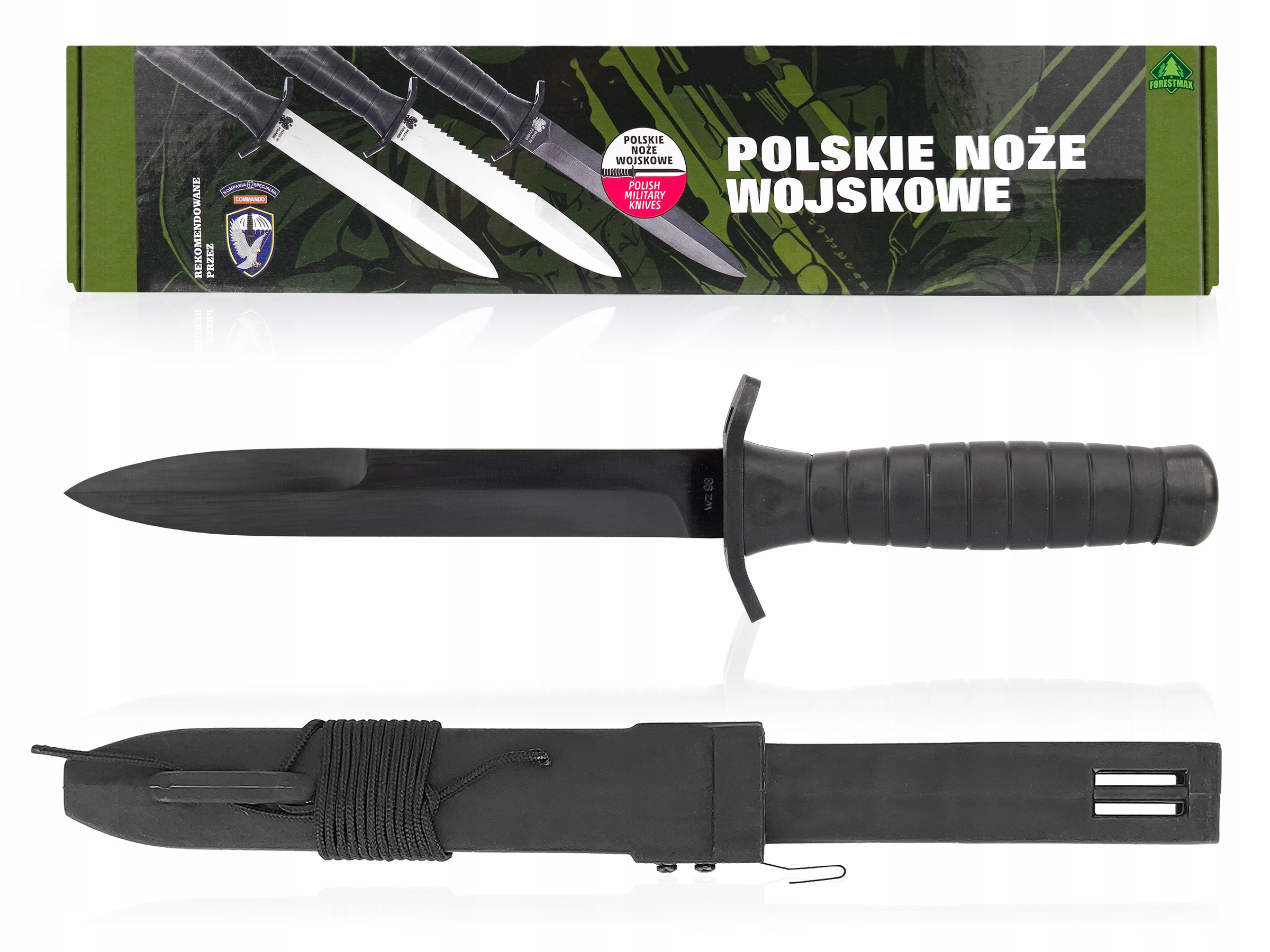 Polský taktický vojenský nůž vz. 98 standard oxidovaná čepel v krabičce