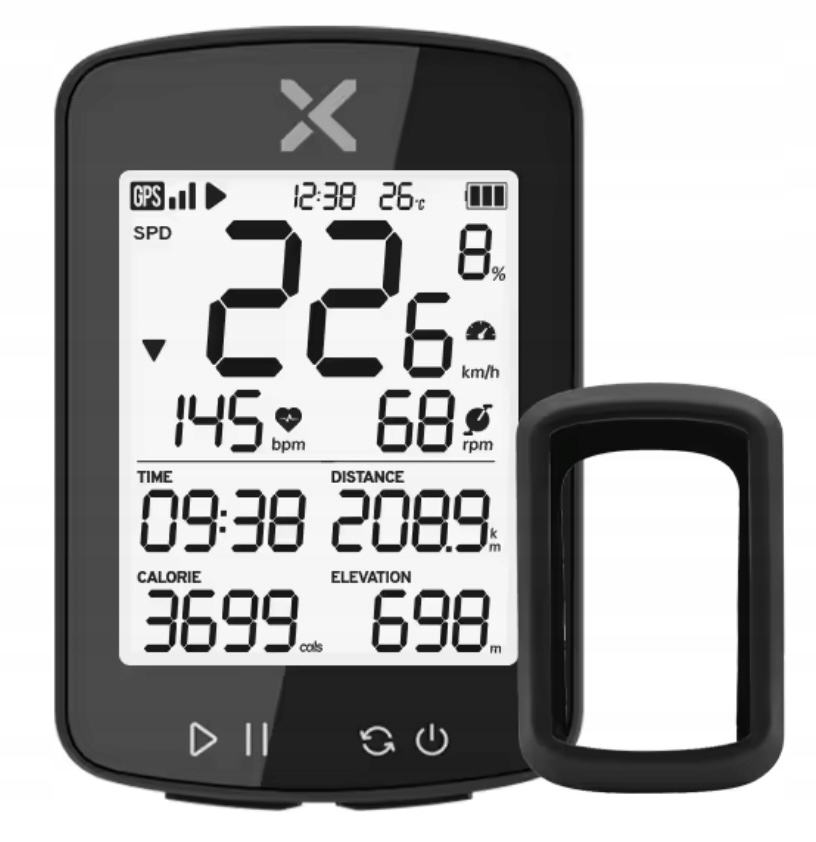 Mały lekki wyraźny ekran Xoss G2+ licznik rowerowy z Gps Bluetooth Ant+