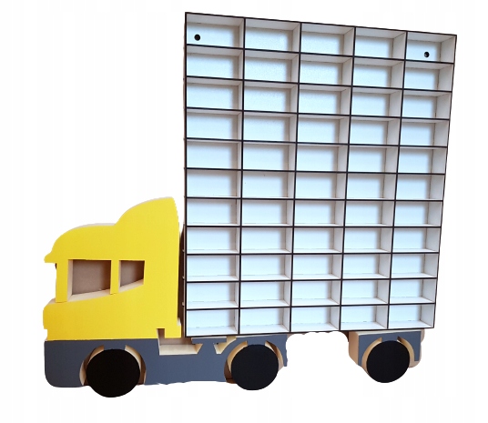 

Malowane Mini Lkw z płyta Hdf Półka na 55 resoraki