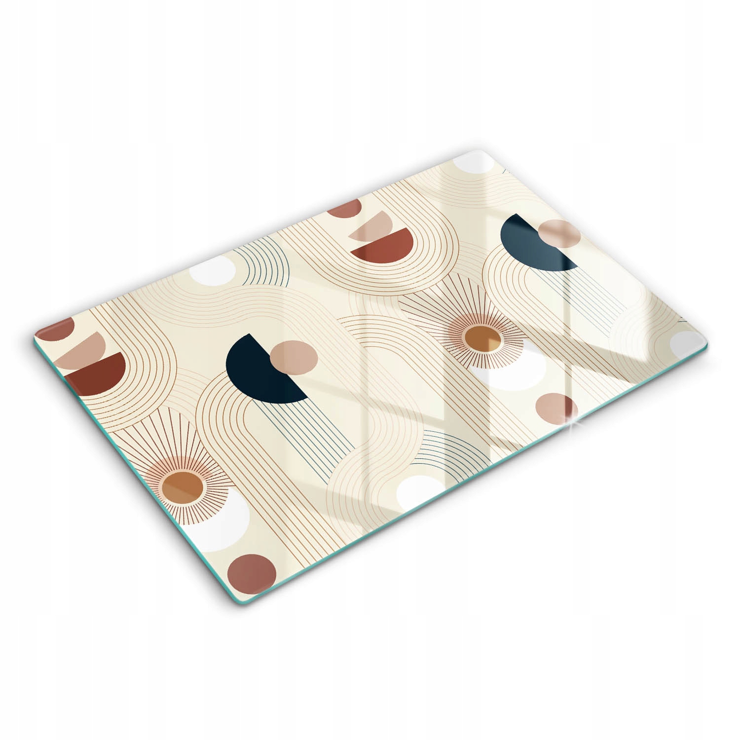 Skleněná deska pro kuchyňské použití XXL 80x52 cm Geometrie boho tvary
